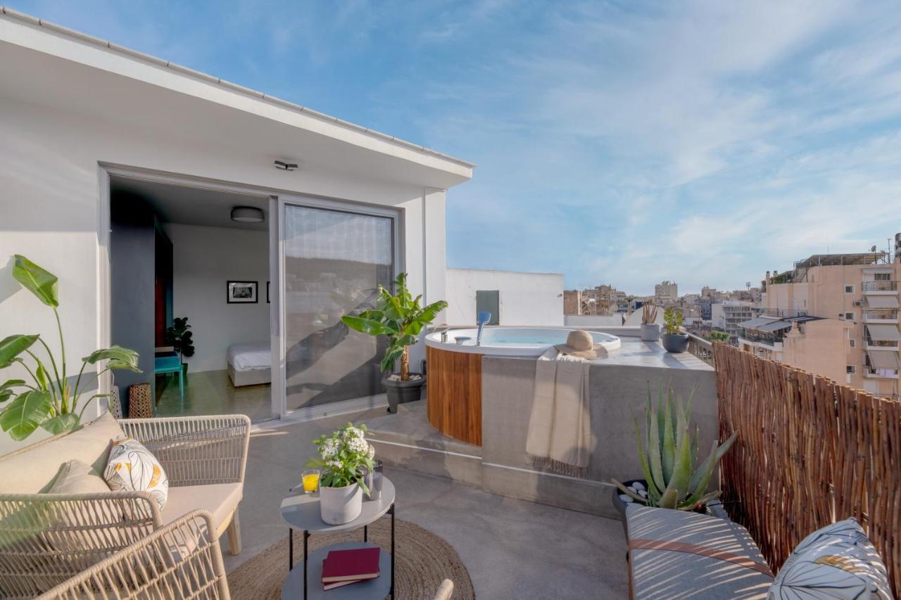 Topfloor Getaway Balcony&Hot Tub+Acropolis View Atena Exterior foto